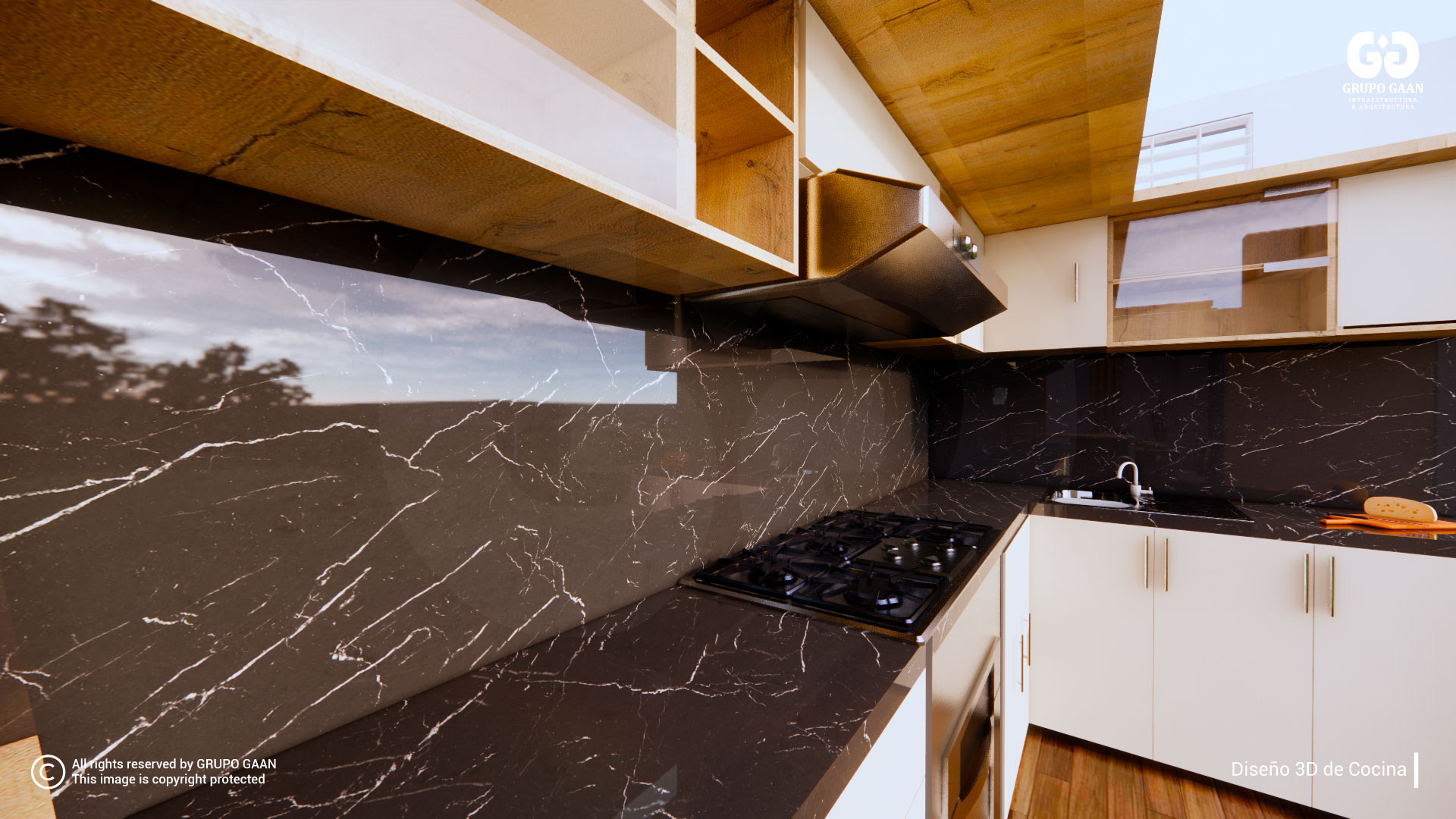 Cocina con mobiliario a medida, almacenamiento y superficies adaptadas al espacio