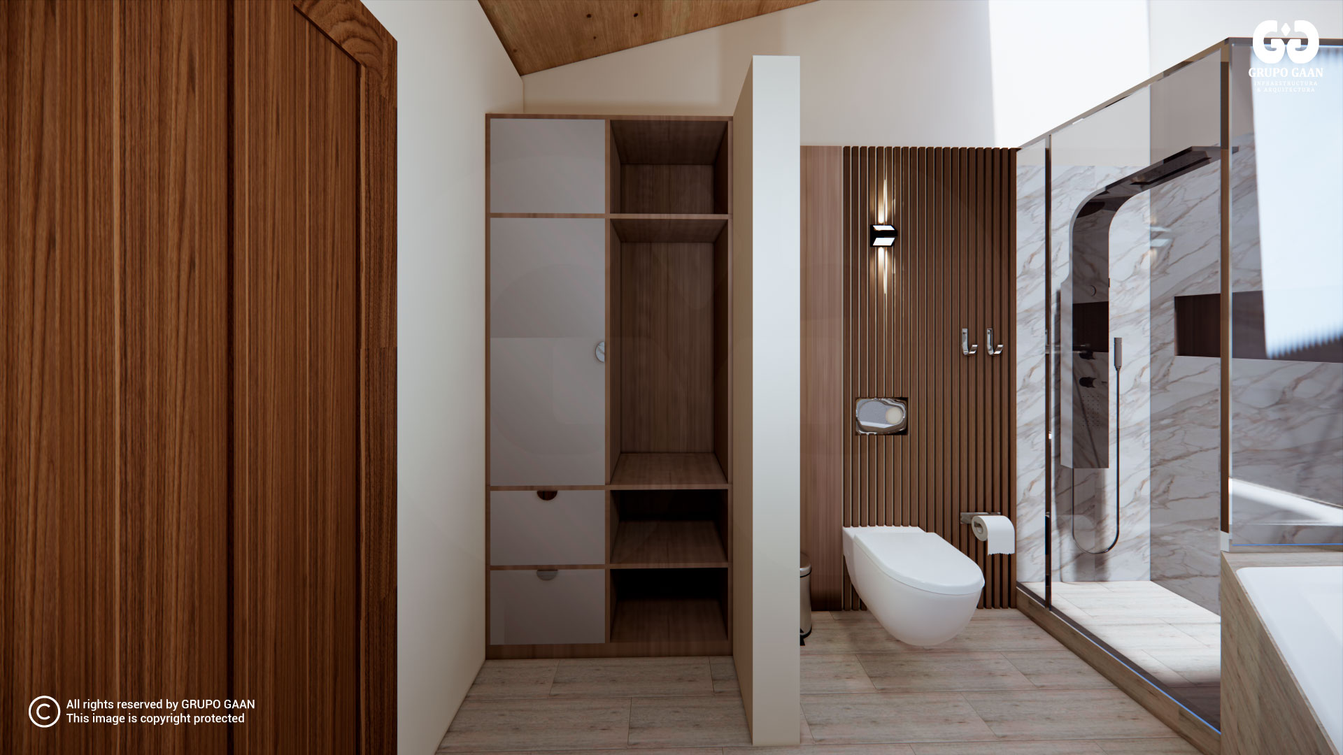 Diseño 3D Baño Modernista en Cajamarca-Trujillo y Chiclayo 3