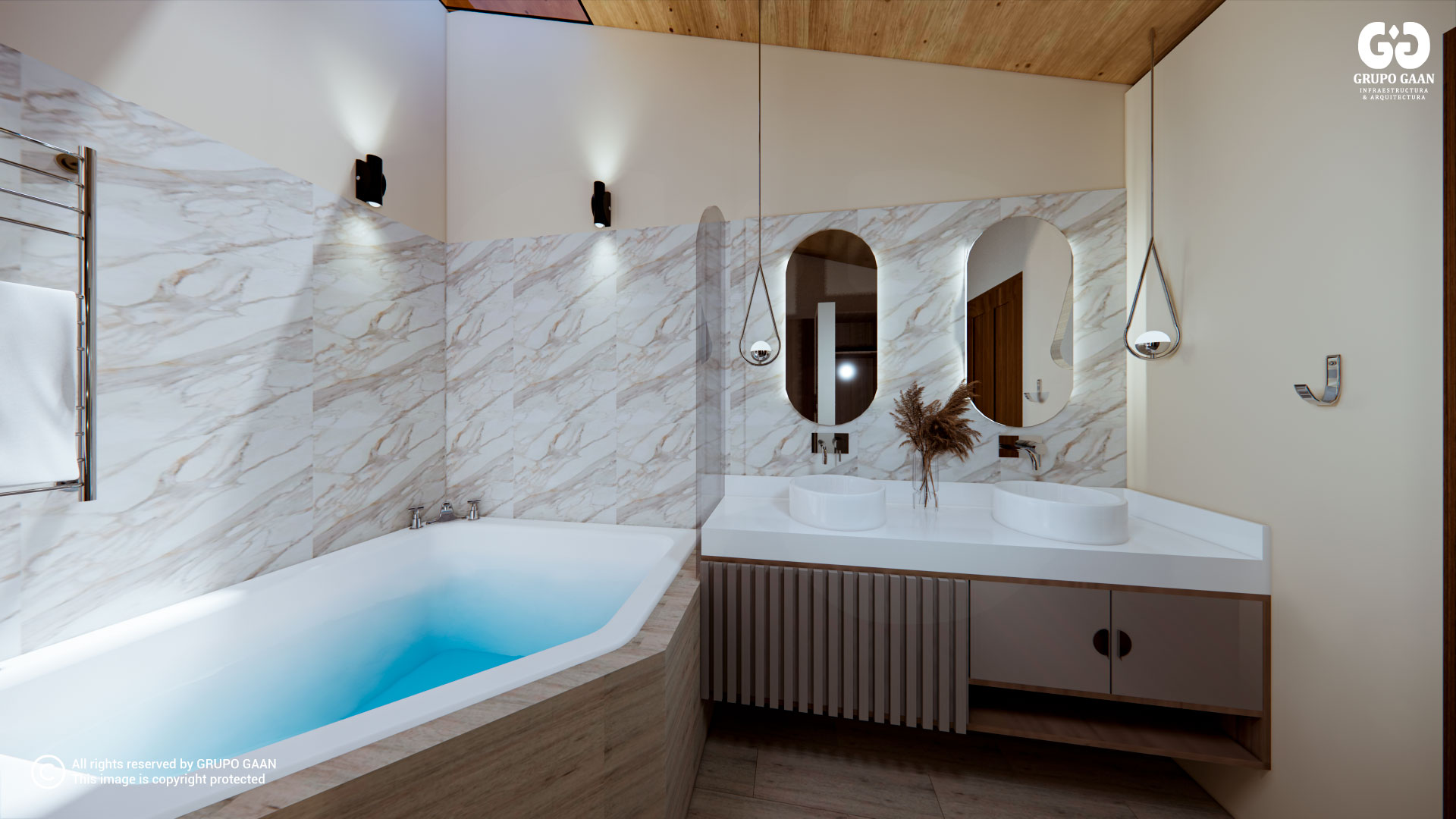 Diseño 3D Baño Modernista en Cajamarca-Trujillo y Chiclayo 3