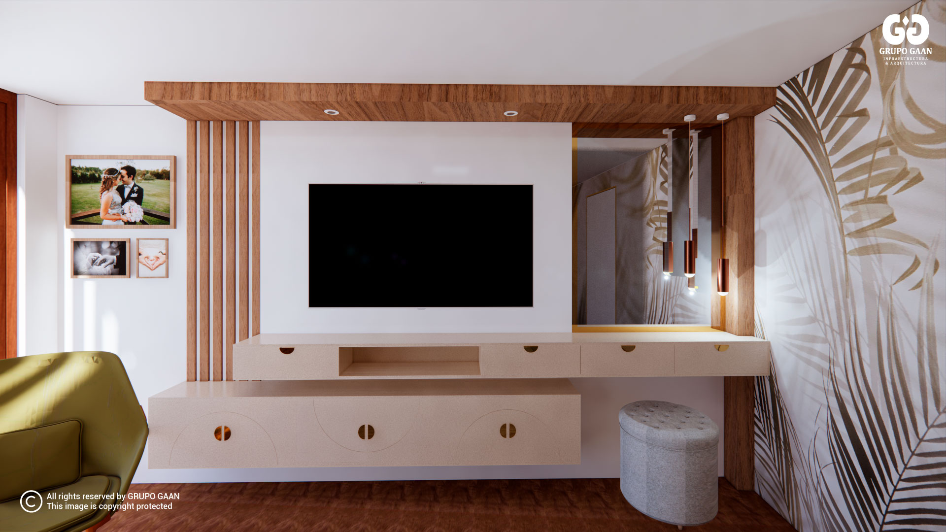 Diseño 3D Render Dormitorio en Cajamarca-Trujillo y Chiclayo 3