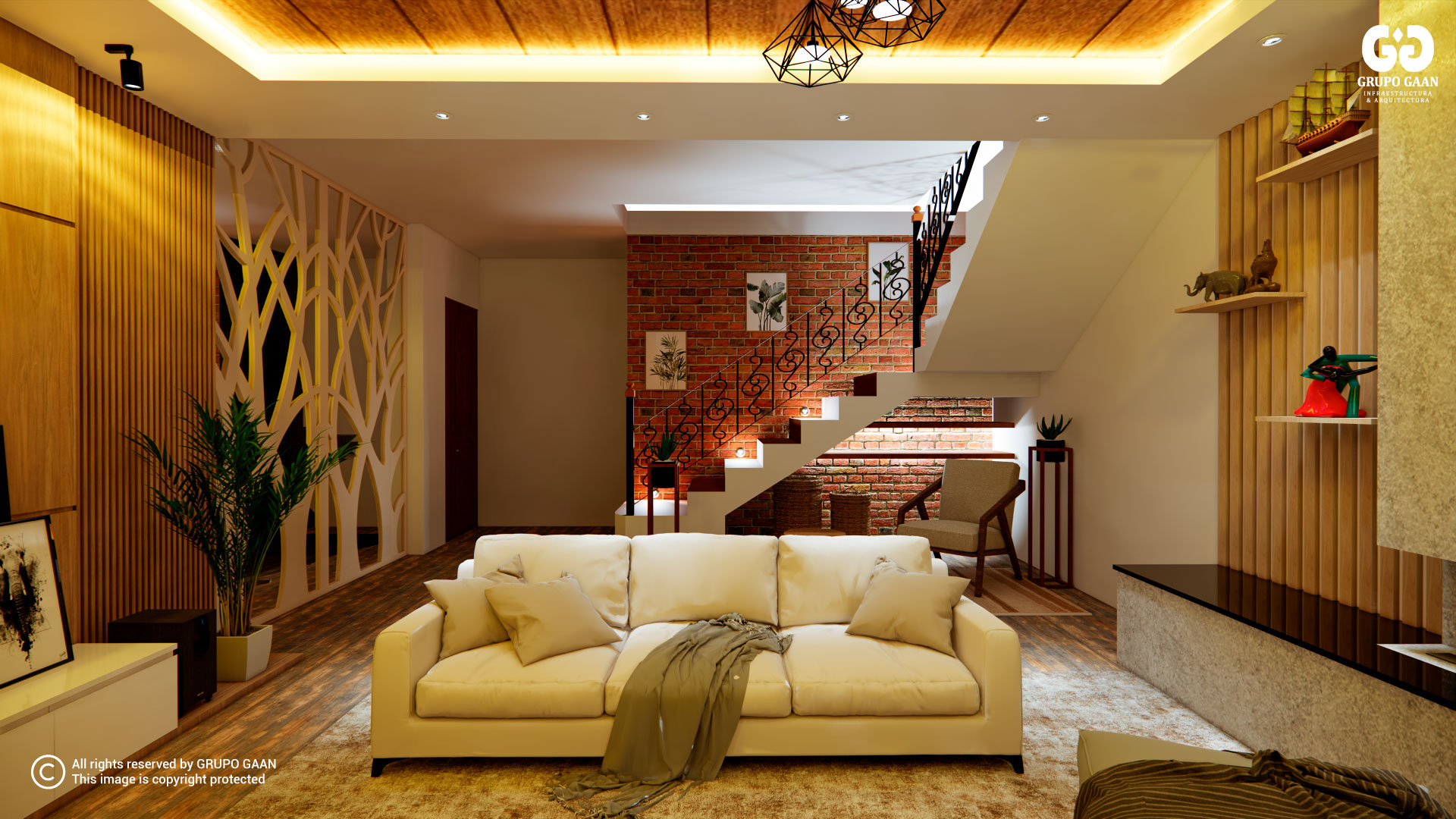 Diseño 3D Render Sala y Comedor en Cajamarca-Trujillo y Chiclayo 1