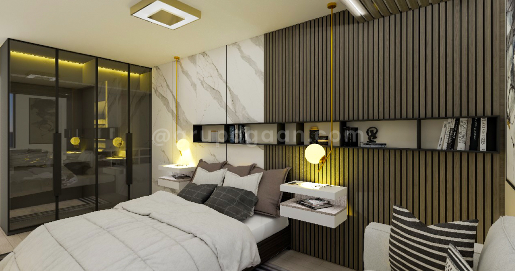 Diseño 3D profesional de dormitorio en casa residencial - Grupo Gaan Servicios Generales