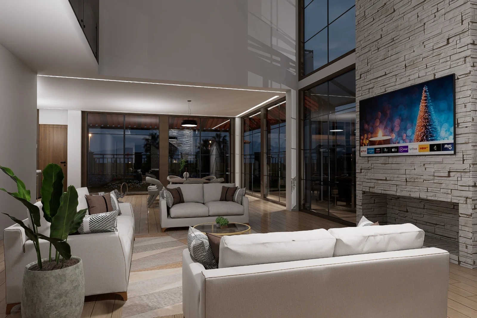 Propuesta arquitectónica de espacio residencial de doble altura con distribución integrada